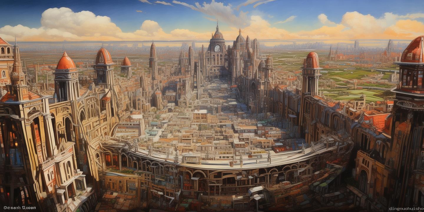 三点透视大场景：解锁绘画与设计的空间奥秘